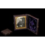 Daguerreotype Plate Photograph of Diminutive Size depicting a successful man, c1850,