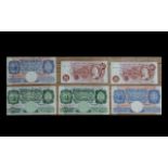 Collection of Old Bank of England United Kingdom Banknotes ( 6 ) Six Banknotes In Total.