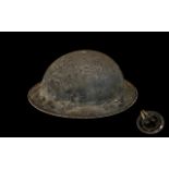 2nd World War Helmet. F.A.P To Front. In Original Condition. Please See Image.