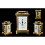 Matthew Norman - Top Quality Swiss Made Eleven Jewels Unadjusted Small Brass Carriage Clock.