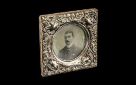 Edwardian Silver Photo Frame fully hallmarked silver photo frame, a/f condition.