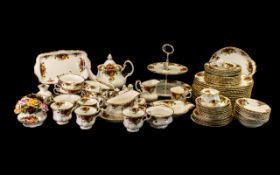 Collection of Royal Albert 'Old Country Roses' comprising Tea Pot, 8 tea cups, 8 saucers,