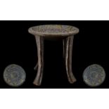 Antique African Tribal Splayed Leg High Stool of fine patination,
