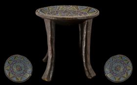 Antique African Tribal Splayed Leg High Stool of fine patination,