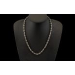 Silver Statement Necklace - Silver Necklace of Unusual Form and Design. Fully Hallmarked for Silver.
