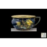 Carlton Ware Chamber Pot decorated with peacocks amongst flowers. A/F.