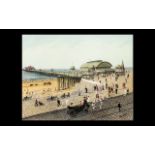 Tom Dodson ' Blackpool Pier ' Print - Dated 76, Ltd Edition with Blind Stamp. Framed and Glazed.