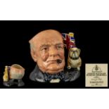 Royal Doulton Special Edition Hand Painted - Character Jug of the Year 1992 ' Winston Churchill '