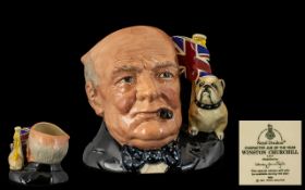 Royal Doulton Special Edition Hand Painted - Character Jug of the Year 1992 ' Winston Churchill '