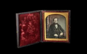 Daguerreotype Plate Photograph of a Successful Man,