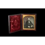 Daguerreotype Plate Photograph of a Successful Man,