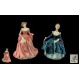 Royal Doulton Hand Painted Porcelain Figures ( 2 ) In Total. Comprises 1/ ' Ruth ' HN4099. Issued