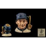 Royal Doulton Rare Colour Prototype Small Character Jug ' The Baseball Player ' Blue Cap,