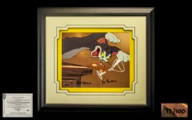 Warner Brothers - Hand Painted and Signed Ltd Edition Cel Painting of ' Tom and Jerry ' Puss Gets