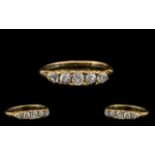 Edwardian Period - Attractive 5 Stone Diamond Ring In a Gallery Setting.