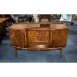 1950s Walnut Sideboard by Stonehill Furniture Company, on square tapering legs. Size 5' x 2'.