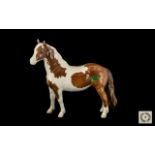 Beswick Hand Painted Horse Figure ' Pinto Pony ' Skewbald. Model No 1373. Designer A. Gredington.