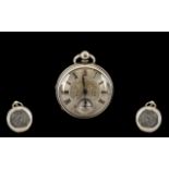 Victorian Silver Dial Pocket Watch. Dated London 1874. Please see accompanying images.