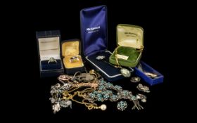 Collection of Vintage Costume Jewellery comprising earrings, necklace and matching earrings,