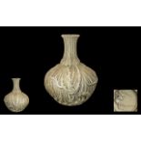 Japanese Art Pottery Thickly Glazed Bulbous Shaped Vase,