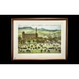 Lloyd George Higgins 1912 - 1980 Ltd Edition Signed Colour Print - Titled ' Centre Todmorden ' Mount