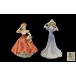 Royal Doulton Hand Painted Figures. Comprises 1/ ' Olivia ' Chelsea Series, HN3717. Designer V.