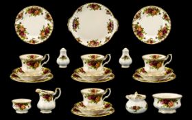 Royal Albert Old Country Roses Part Teaset to include sandwich plates, milk and cream jug,