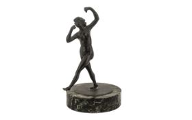 Small Antique Classical Bronze of a dancing girl,