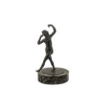 Small Antique Classical Bronze of a dancing girl,