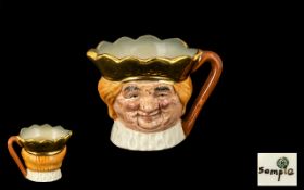 Royal Doulton Extremely Rare Prototype Colour Sample Miniature Character Jug ' Old King Cole ' Tiny