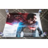 Superman Man Of Steel Brilliant First Edition Quad Poster Signed By Acclaimed Star &amp;