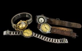 Four Various Vintage Wristwatches comprising a Kelton with leather strap,