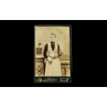 Sporting Memorabilia - Rare Original Studio Sepia Photograph of a Young Girl Holding a Victorian