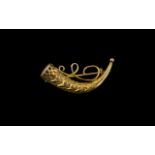 Victorian Gold Brooch - In The Form of a