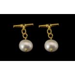 Pair of Pearl Cufflinks. In Good Conditi