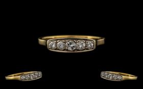 14ct Diamond Ladies Art Deco Ring. Deco