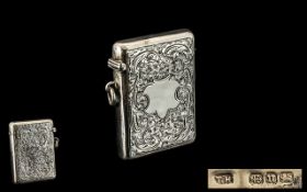 Victorian Large & Impressive Vesta Case.