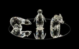 Swarovski Silver Crystal Figures ( 3 ) F