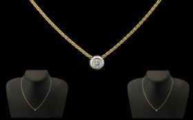 18ct Gold Diamond Pendant, diamond of go