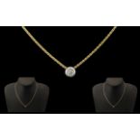 18ct Gold Diamond Pendant, diamond of go