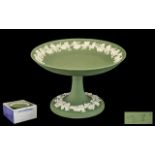 Wedgwood Green Jasper Cake Stand. With o