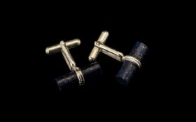 Pair of Lapis Lazuli Cufflinks, Please S