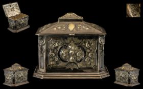 Victorian Sarcophagus Shape Silvered Met