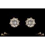 9ct Gold Stud Earrings. Good Colour and