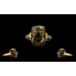 9ct Gold Smoky Topaz Ring. Fully Hallmar