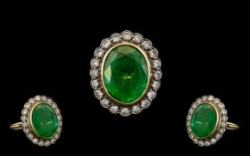 A Stunning 18ct Gold Emerald and Diamond