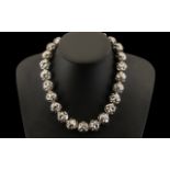 Silver Statement Necklace / Choker Quali