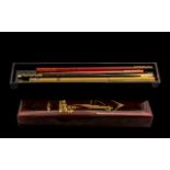 Chinese Lacquered Chopstick Case with numerous different chopsticks inside; 10.