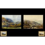 Henry Hatfield Cubley - Pair of Watercolours, Both Signed. Comprises 1/ Rural Landscape with Cows