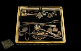 Small Collection of Silver Items to include a bookmark with a pearlised handle;